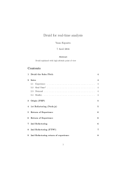 Druid for real-time analysis