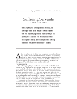 Suffering Servants - Baylor University