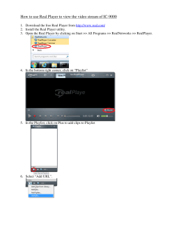 How to use Real Player to view the video stream of IC