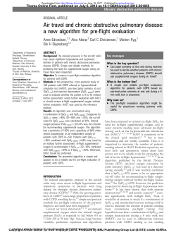 Air travel and chronic obstructive pulmonary disease: a new
