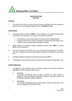 Maniapoto Māori Trust Board - Maniapoto Maori Trust Board