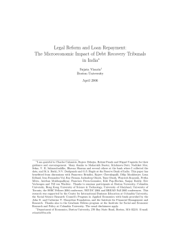 The Microeconomic Impact of Debt Recovery