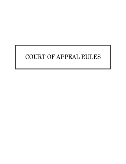 COURT OF APPEAL RULES