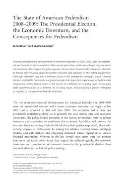 The State of American Federalism 2008&ndash;2009