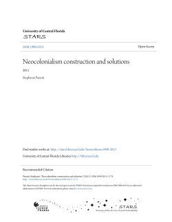 Neocolonialism construction and solutions - STARS