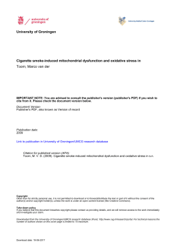 University of Groningen Cigarette smoke-induced