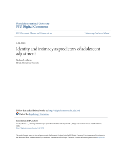 Identity and intimacy as predictors of adolescent adjustment