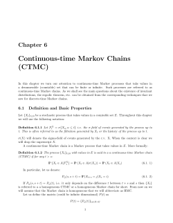 Continuous-time Markov Chains (CTMC)