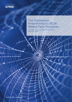 Amendments to IAS 24 Related Party Disclosures