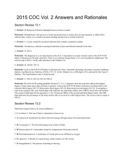 2015 COC Vol. 2 Answers and Rationales