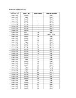 Adams Hall Room Dimensions Residence Hall Room Type Room