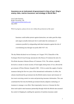 On August 5, 1914 the British Government adopted a scheme that