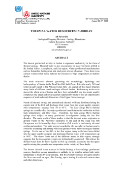 thermal water resources in jordan