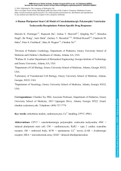 A human pluripotent stem cell model of catecholaminergic