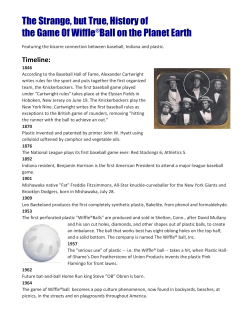 The strange, but true, history of the game of Wiffle&reg;Ball on the