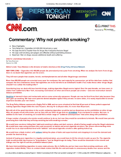 Commentary: Why not prohibit smoking?
