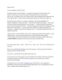 2016 letter - Concordia College