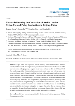 Factors Influencing the Conversion of Arable Land