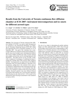 Results from the University of Toronto continuous flow diffusion