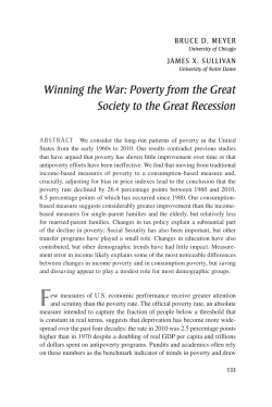 Poverty from the Great Society to the Great Recession