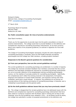APS College of Counselling Psychologists