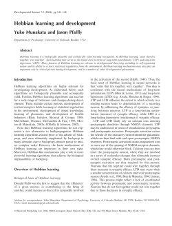 Hebbian learning and development