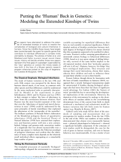 Modeling the Extended Kinships of Twins