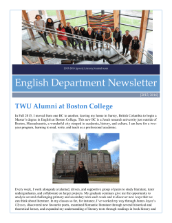 English Department Newsletter