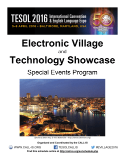Electronic Village Technology Showcase - TESOL CALL-IS