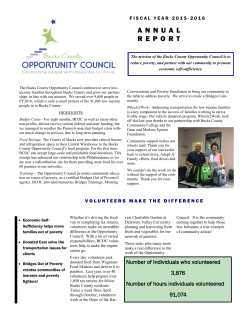 2015-2016 - Bucks County Opportunity Council