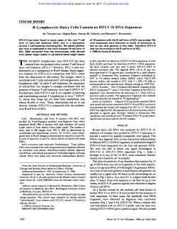 B-Lymphocytic Hairy Cells Contain no HTLV-H DNA