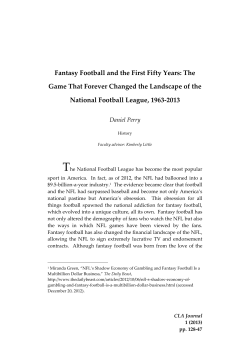 Fantasy Football and the First Fifty Years