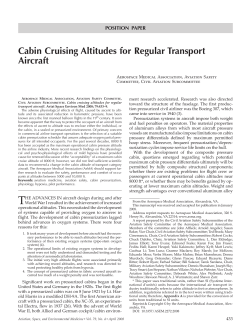 Cabin Cruising Altitudes for Regular Transport Aircraft