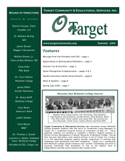 2009 Annual Newsletter - Target Community and Educational Services