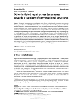 Other-initiated repair across languages: towards a