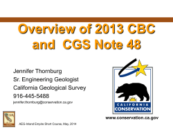 Engineering Geology and Seismology Review guidelines for DSA