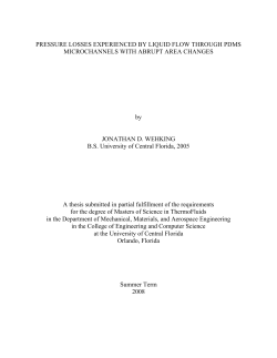 PRESSURE LOSSES EXPERIENCED BY LIQUID FLOW THROUGH