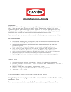 Forestry Jobs in Canada - Canadian Forest Products Ltd.