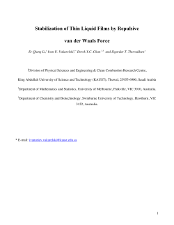 Stabilization of Thin Liquid Films by Repulsive van der Waals Force