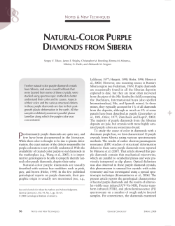 Natural-Color Purple Diamonds from Siberia