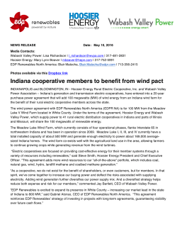 Indiana cooperative members to benefit from wind pact