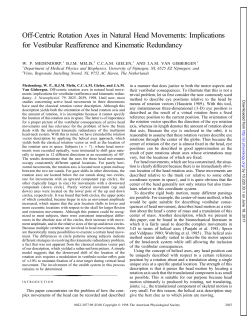Off-Centric Rotation Axes in Natural Head Movements: Implications