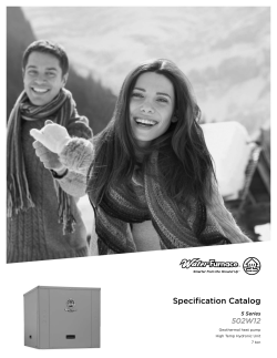 Specification - WaterFurnace