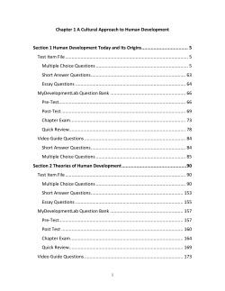 Chapter 1 A Cultural Approach to Human