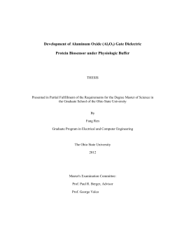 Development of Aluminum Oxide (Al2O3) Gate Dielectric Protein