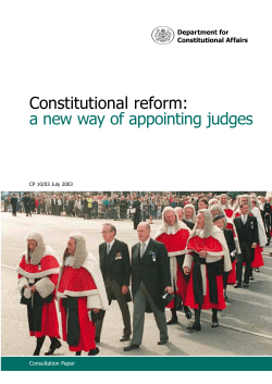 a new way of appointing judges