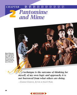 Chapter 2: Pantomime and Mime
