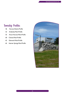 Township Profiles - Hurunui District Council