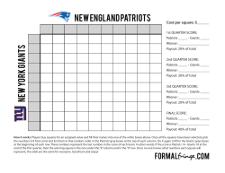 new england patriots n ew york gia nts