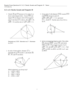 Chords, Secants and Tangents 18